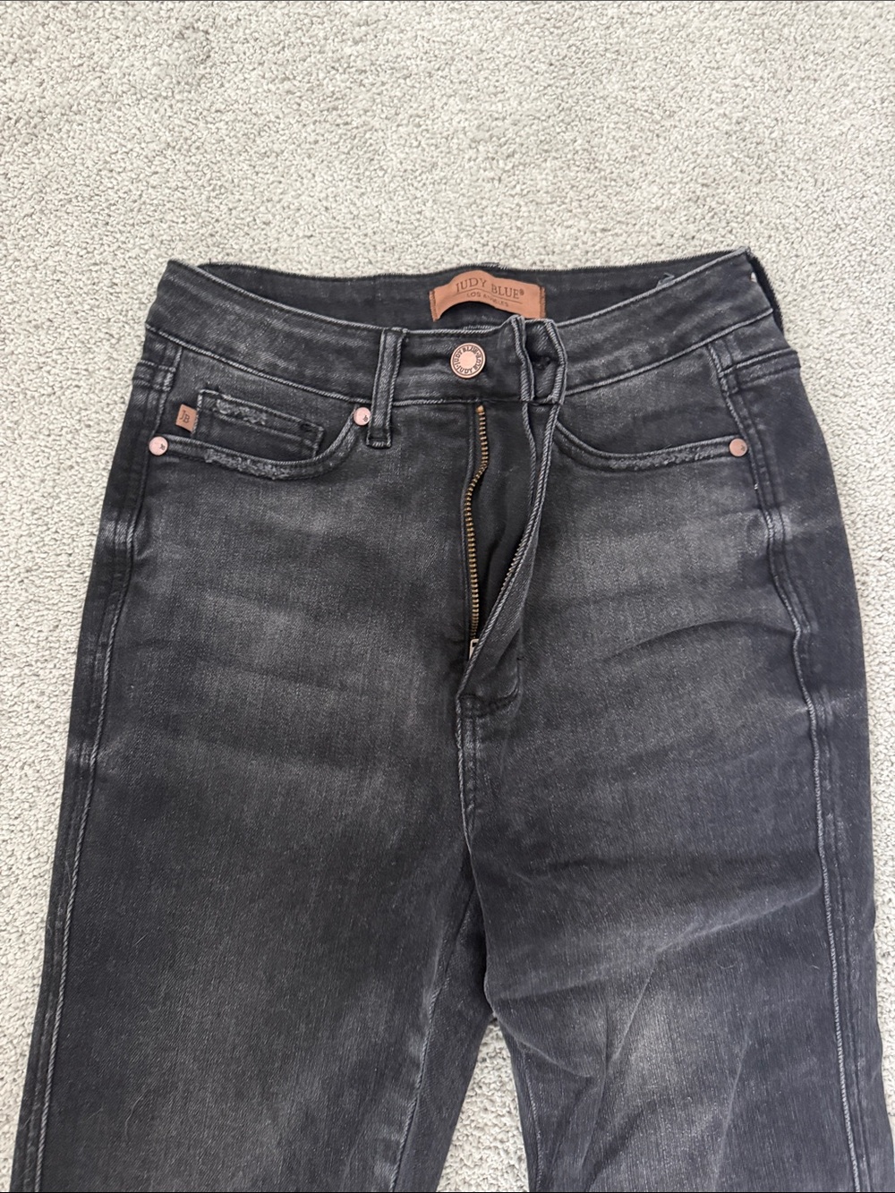 Judy Blue High-Rise Faded Black Jeans Slim Bootcut